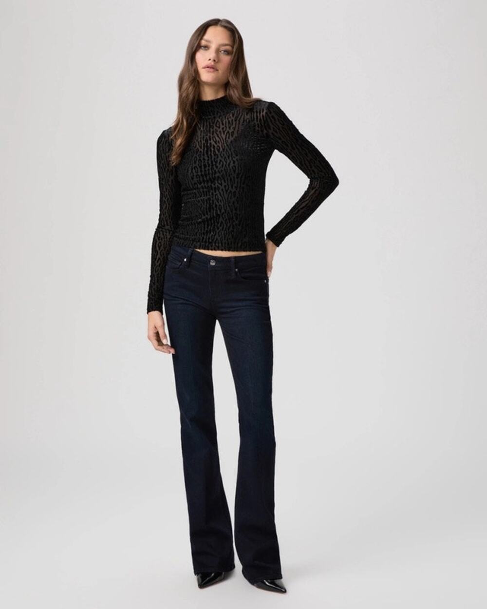 PAIGE Lauren Canyon Bootcut Jeans Dark Wash Women’s Size 31 Stretch Old Money